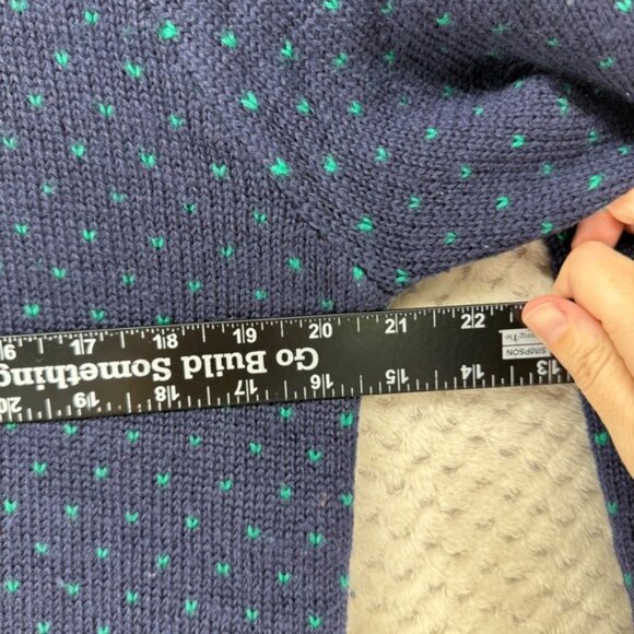 Susan Bristol Wool Knit Cardigan Sweater Worsted Hand Embroidered Floral 1989 M - Picture 5 of 7